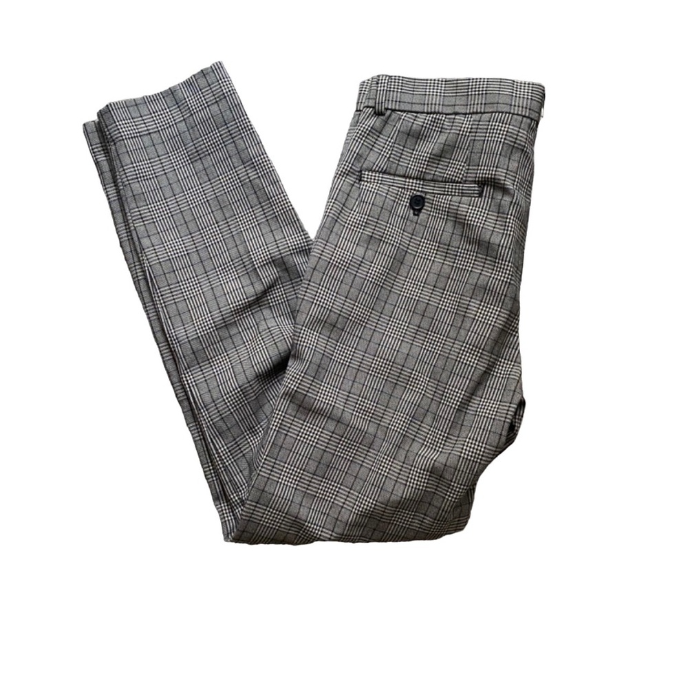 H&M 30R Skinny Fit Coupe Moulante Checkered Dress Pants